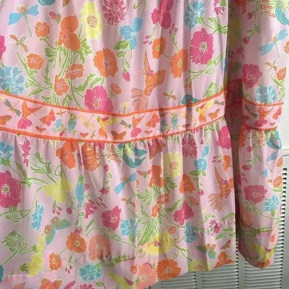 NWT Gretchen Scott Ipanema Maxi Long Skirt birds floral - Picture 4 of 7